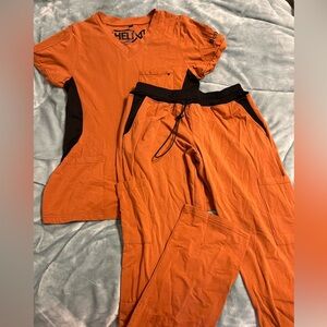 Burnt Orange Benefit Medical Helix Scrubs